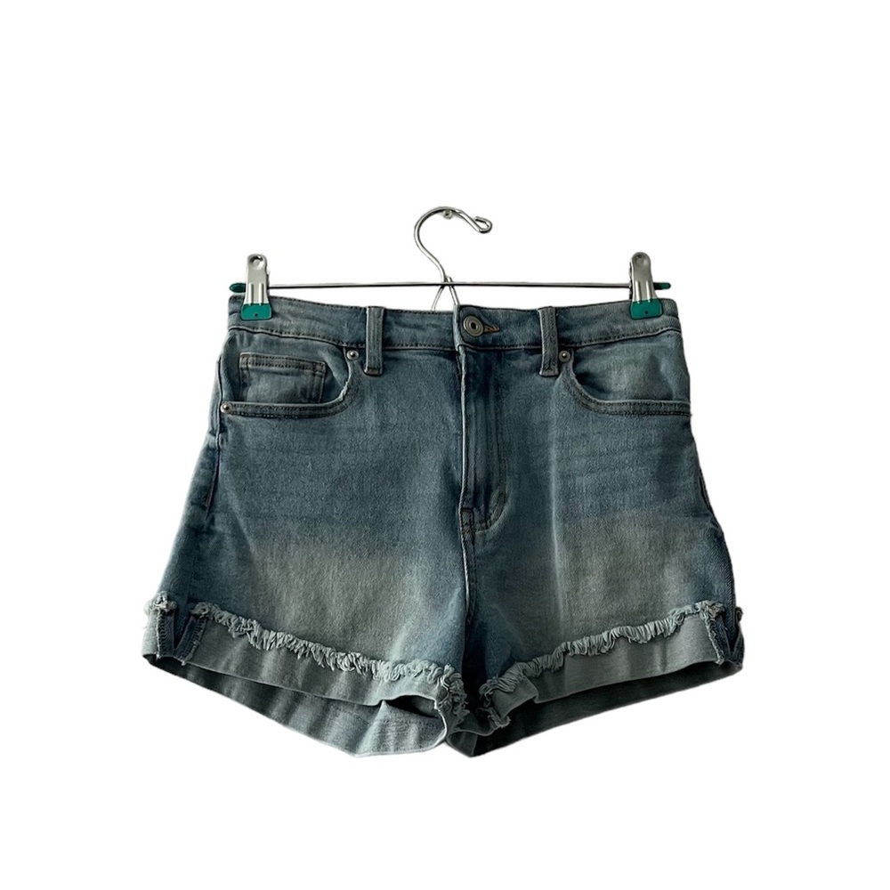 Generation By Celebrity Pink Women's Blue Jean Shorts 7/28 Cut Off Fold Up Hem